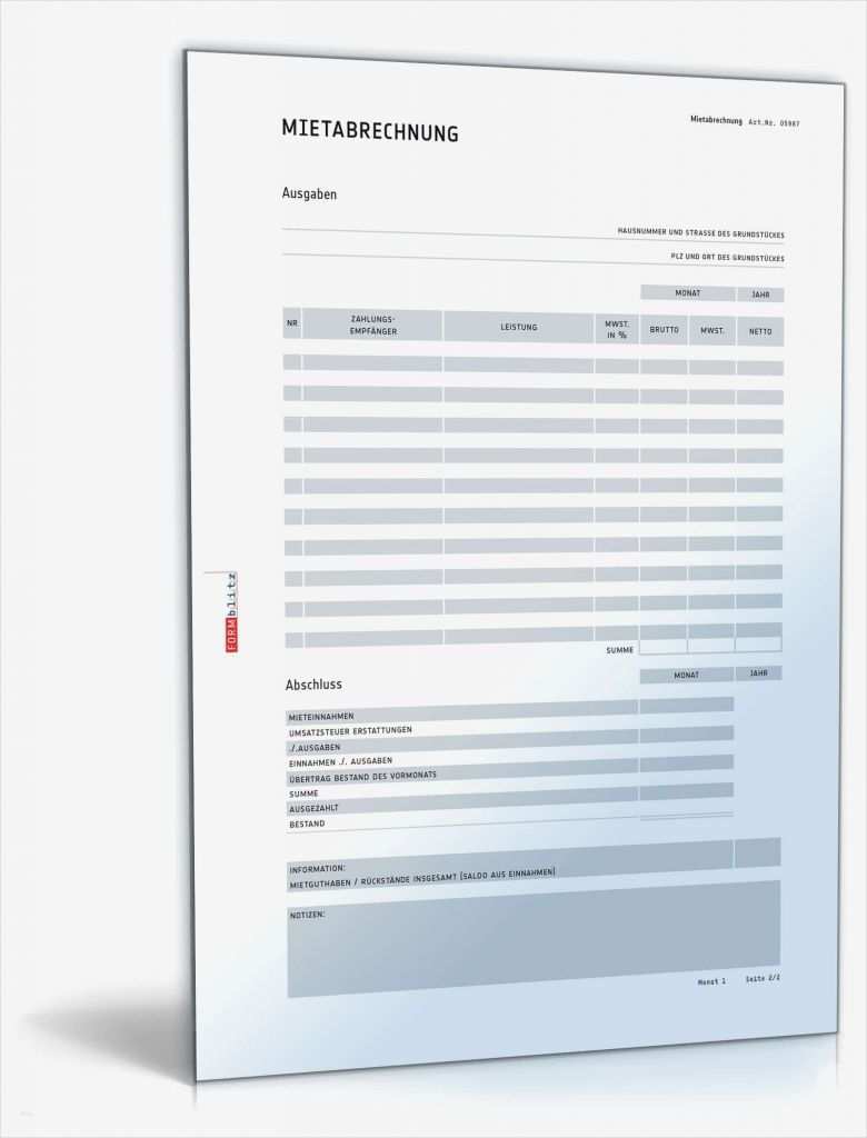 Excel Vorlage Mieteinnahmen Beste Mietabrechnungstabelle Muster Vorlage