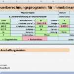 Excel Vorlage Mieteinnahmen Cool Programm Steuer Berechnung F Immobilienanlage