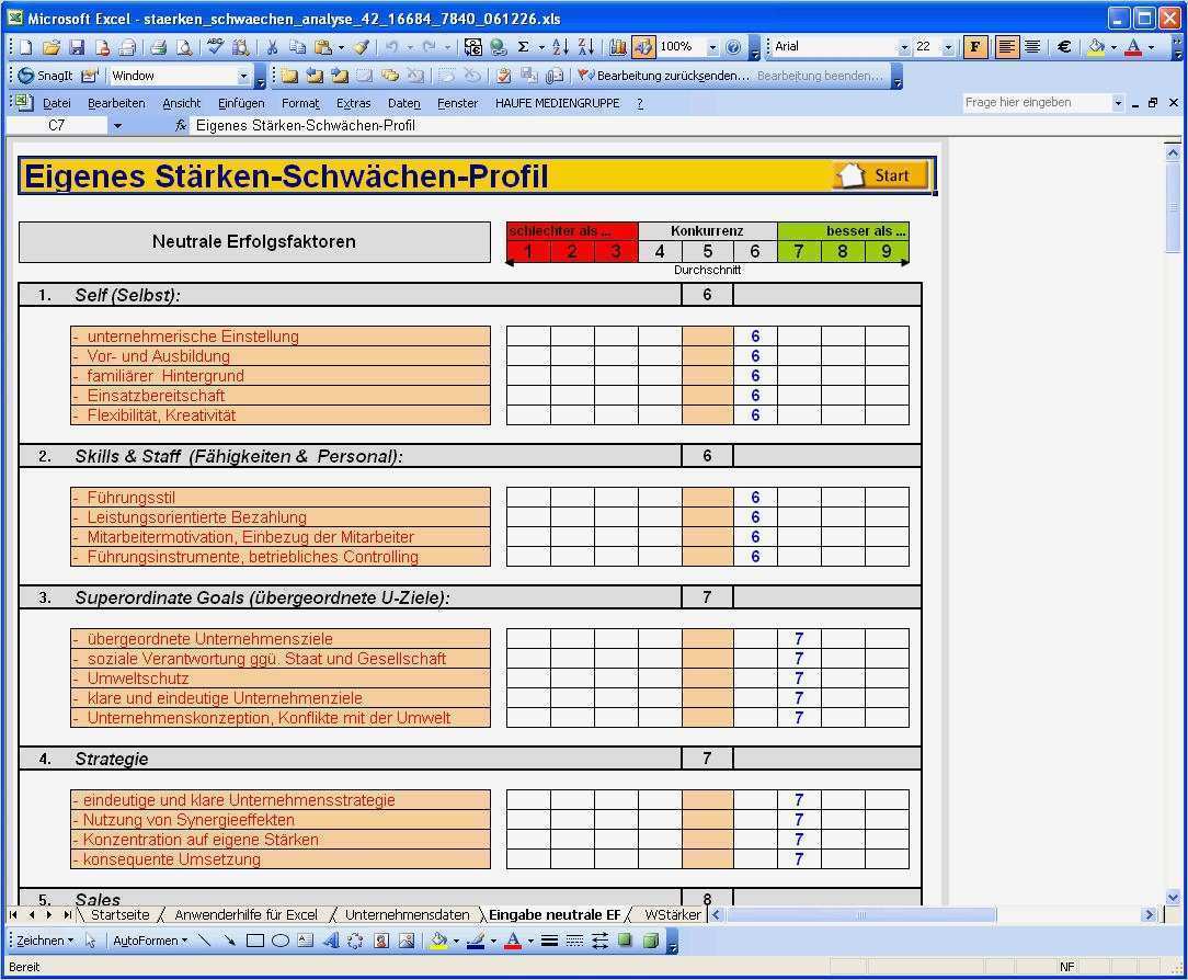 Excel Vorlagen Kundenverwaltung Download Elegant Analysetool Stärken Schwächen