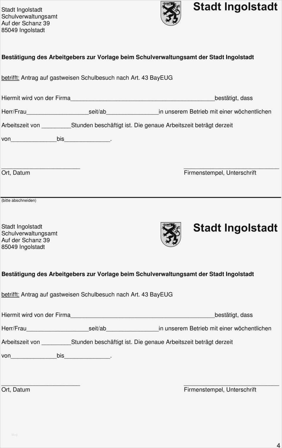 Antrag auf gastweisen Schulbesuch nach Art 43 BayEUG PDF