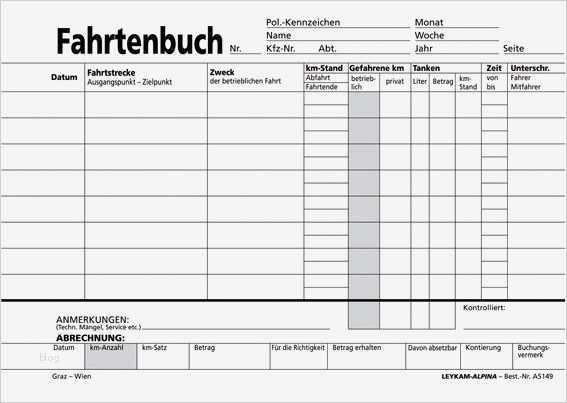 Fahrtenbuch Steuer Vorlage Luxus Fahrtenbuch A5q 2x40bl Pkw Alpina A5149 Selbstd Auto