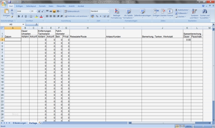 Fahrtenbuch Vorlage Finanzamt Pdf Best Of Fahrtenbuchvorlagen Download
