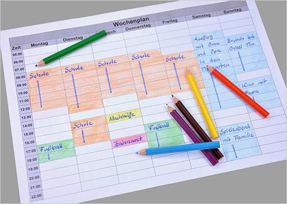 Familien Tagesplan Vorlage Cool Wochenplaner Zum Download