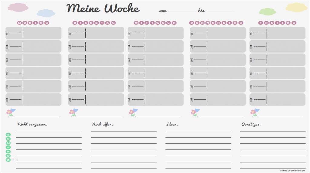 Familien Tagesplan Vorlage Inspiration Wochenplan Zum Runterladen Kalender