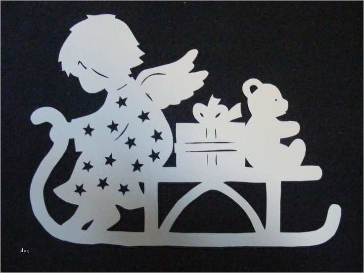 Fensterbilder tonkarton Vorlagen Bewundernswert Fensterbild tonkarton Weihnachten Engel Schlitten