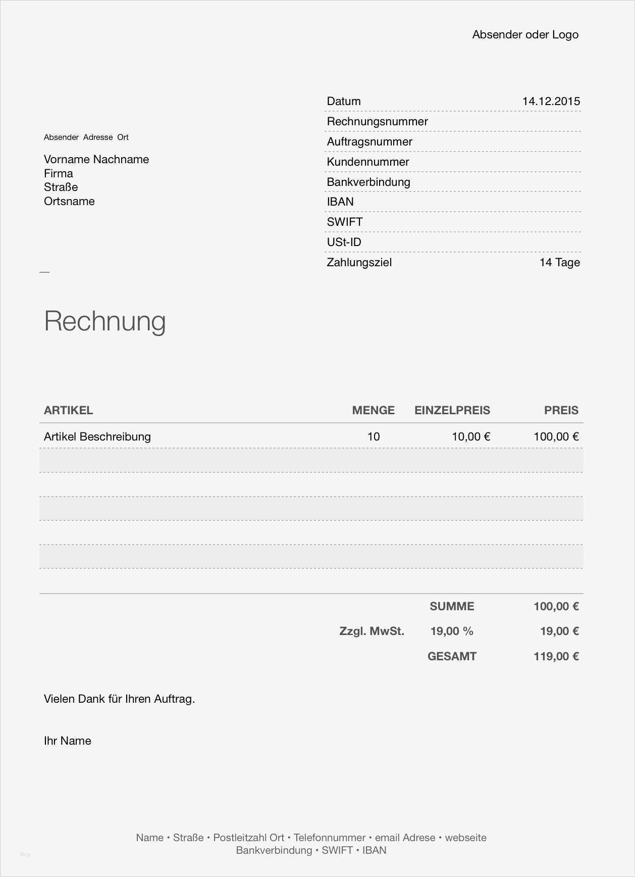 Filemaker Vorlagen Rechnung Neu Numbers Vorlage Rechnung