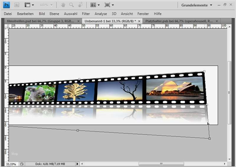 Filmstreifen Vorlage Für Fotos Elegant Streifen Mit Spiegelung Und Transformation Erstellen