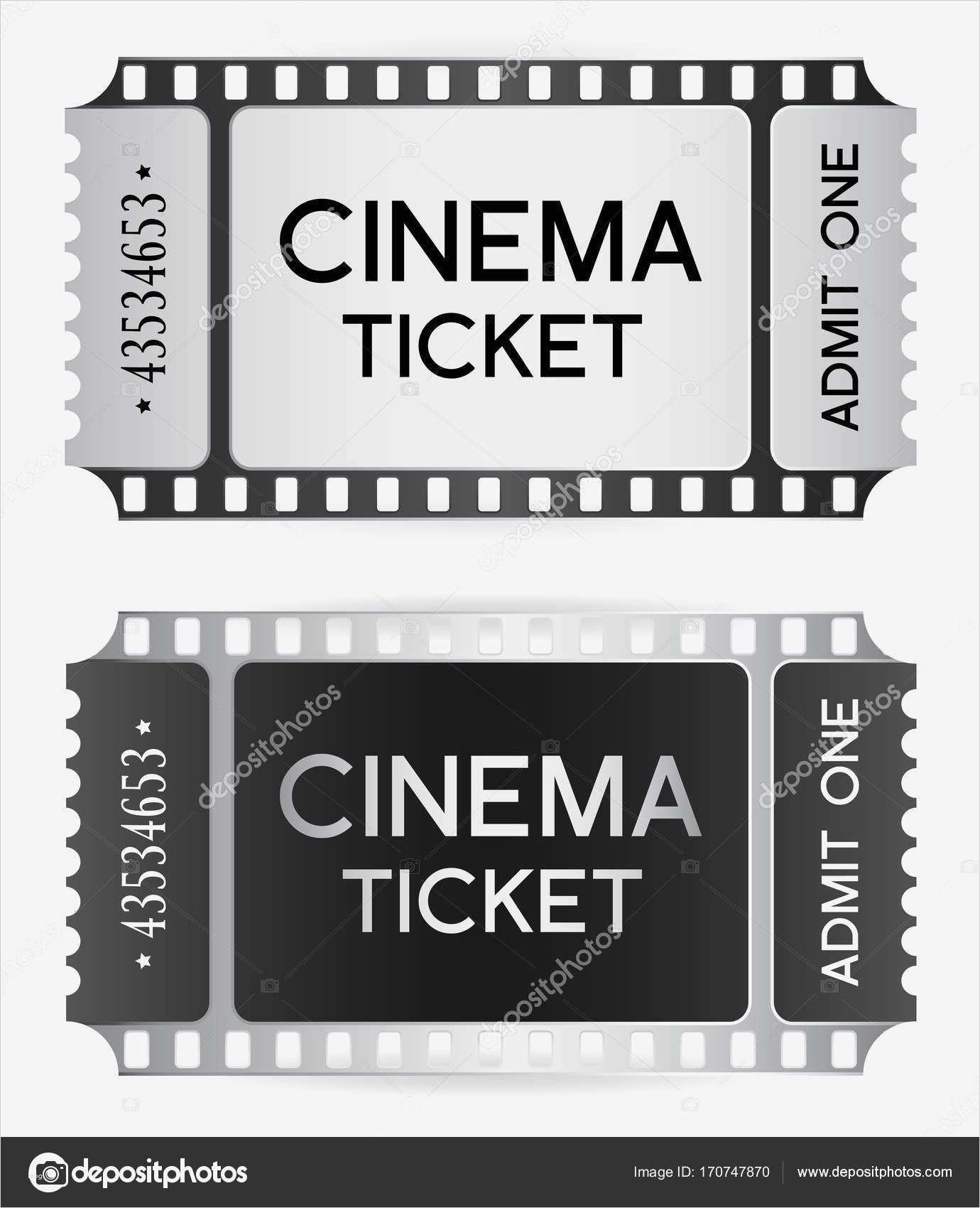 Filmstreifen Vorlage Für Fotos Genial Kinokarte token Vorlage Tear Off Ticket Streifen