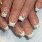 Fingernägel Vorlagen Und Ideen Für Muster Fabelhaft Weiß Mit Silbernem Glitzer Gelnägel