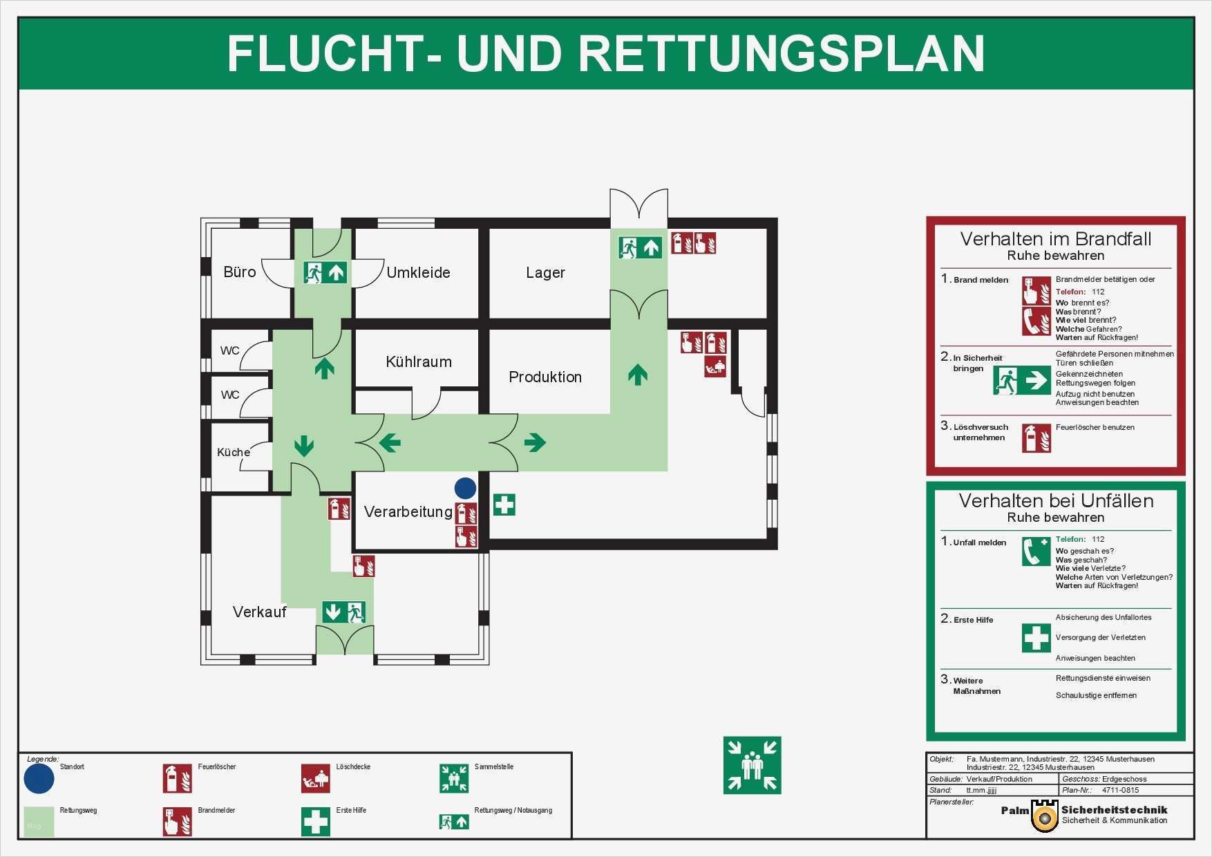 Flucht Und Rettungsplan Vorlage Einzigartig Palm Sicherheitstechnik