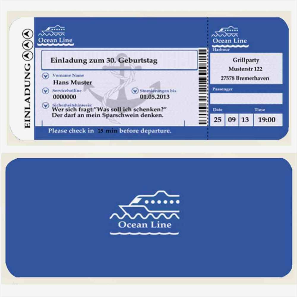 Flugticket Einladung Vorlage Elegant Einladungskarten Flugticket Geburtstag Einladung