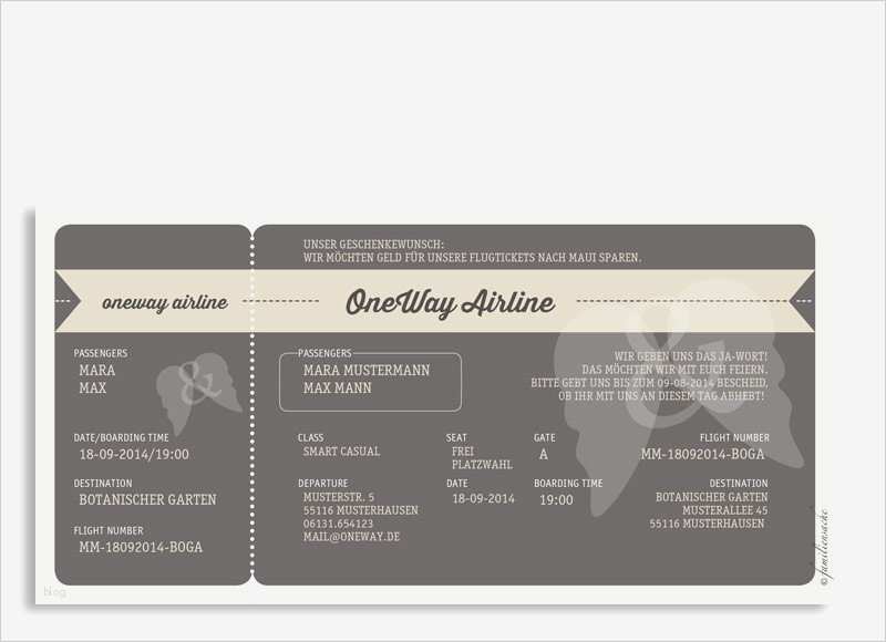 Flugticket Einladung Vorlage Elegant Hochzeitskarten Gestalten