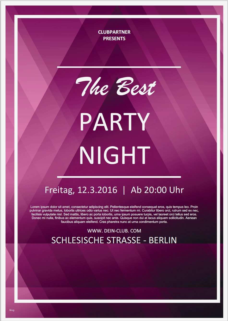 Flyer Design Vorlagen Kostenlos Einzigartig Party Flyer
