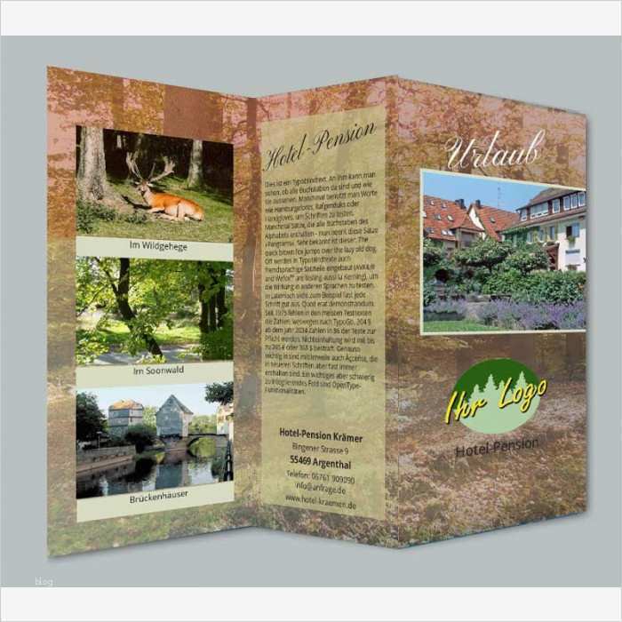 Flyer Din A4 6 Seiten Wickelfalz Vorlage Gut Flyer Gastronomie Wald 6 Seiten Langdin Gefalzt 9 9 X 21