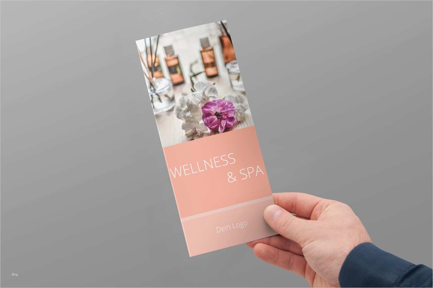 DIN lang Flyer Vorlage Wellness & Spa – Grafikshopper