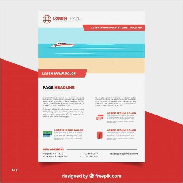 Flyer Drucken Vorlage Schönste Reise Flyer Vorlage Mit Flachen Design