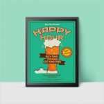 Flyer Einladung Vorlage Angenehm Happy Hour Vorlage Mit Bierglas Für Web Poster Flyer