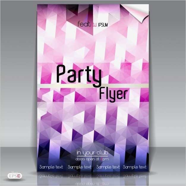 Flyer Hintergrund Vorlagen Gut Polygonal Hintergrund Party Flyer