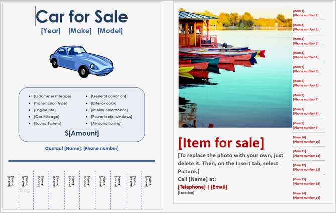 Flyer Mit Telefonnummer Zum Abreißen Vorlage Angenehm Charmant Auto Zum Verkauf Flyer Vorlage Zeitgenössisch