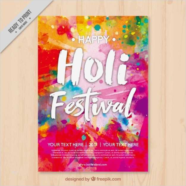 Flyer Mit Telefonnummer Zum Abreißen Vorlage Cool Bunte Holi Flyer Vorlage