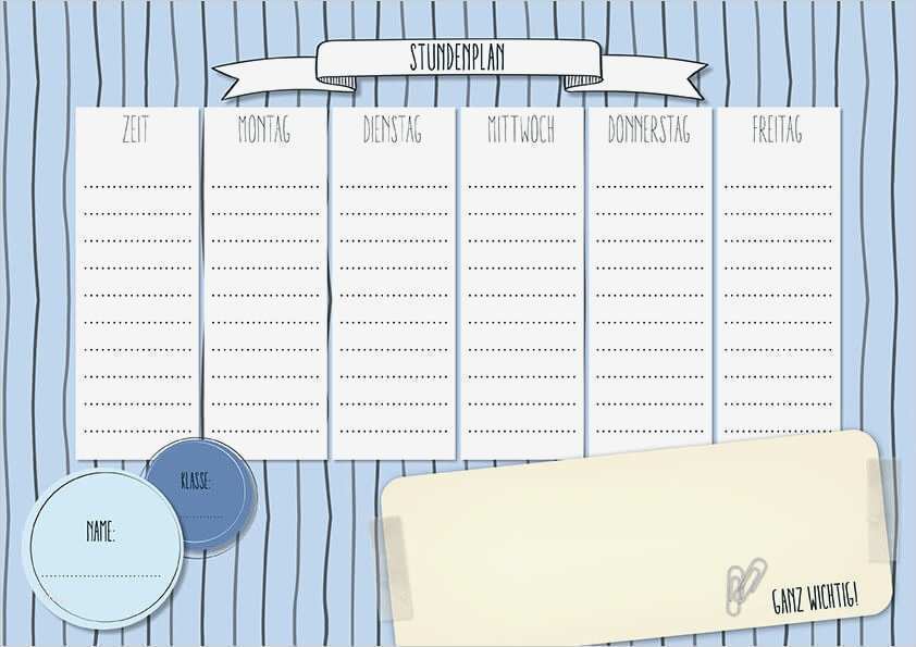 Flyer Mit Telefonnummer Zum Abreißen Vorlage Süß Download Stundenplanvorlagen In Den Größen Din A4 Und Din A5