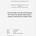 Fom Bachelor thesis Vorlage Cool Cloud Storage Unter Berücksichtigung Der Risiken Von