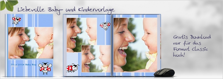 Fotobuch Vorlage Kinder Baby Bug