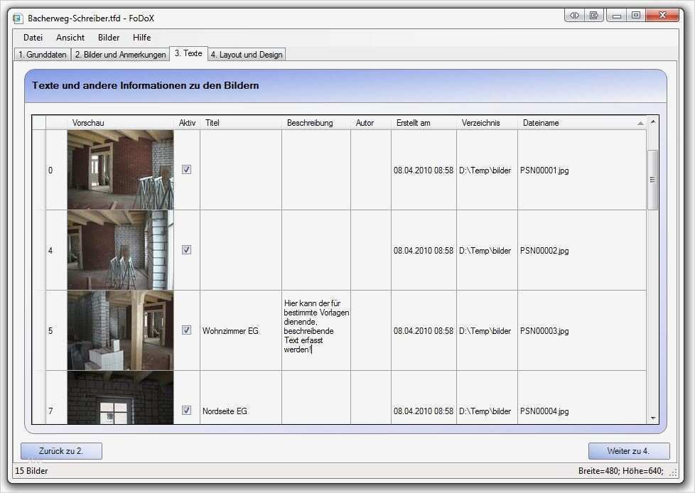 Fotodokumentation Vorlage Word Erstaunlich Fodox Programm Zur Einfachen Erstellung Ihrer