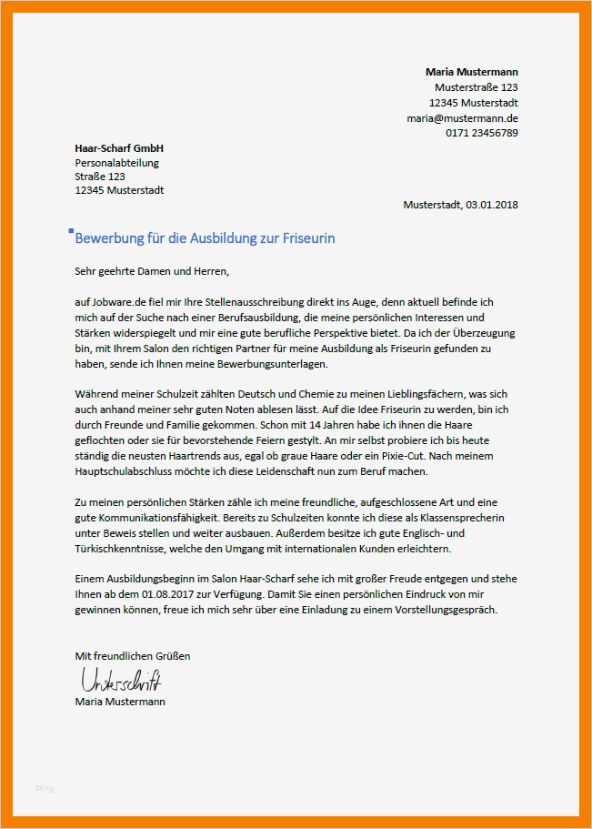 Friseur Homepage Vorlage Wunderbar 11 Bewerbung Friseurin Muster