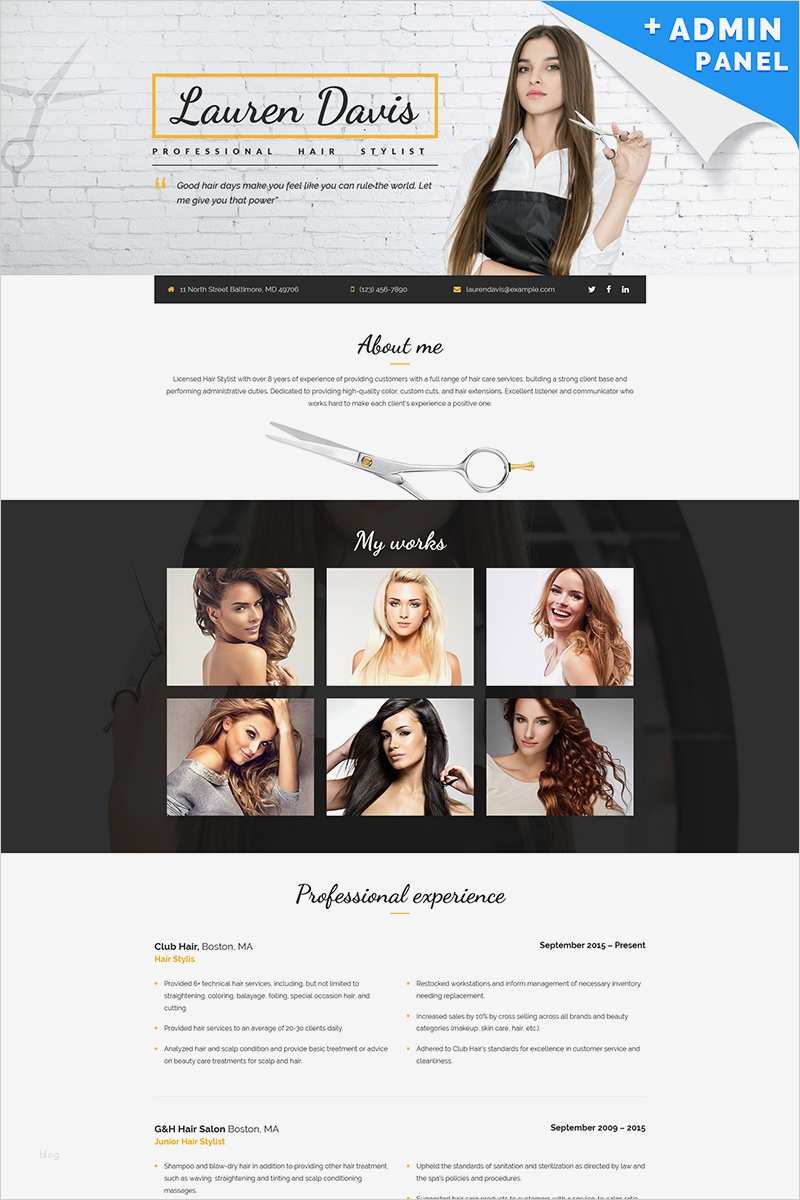 Friseur Homepage Vorlage Wunderbar Landing Page Template Für Friseursalon