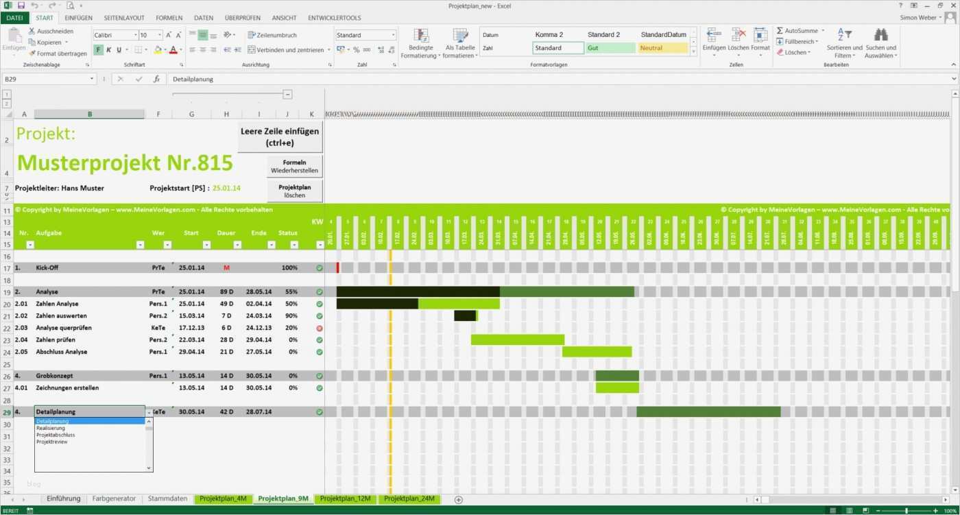 Gantt Chart Excel Vorlage Kostenlos Luxus Download Projektplan Excel Projektablaufplan Zeitplan