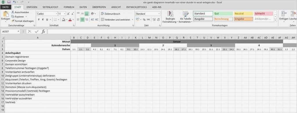 Gantt Diagramm Excel Vorlage Download Luxus Projektmanagement Ein Gantt Diagramm Innerhalb Von 1