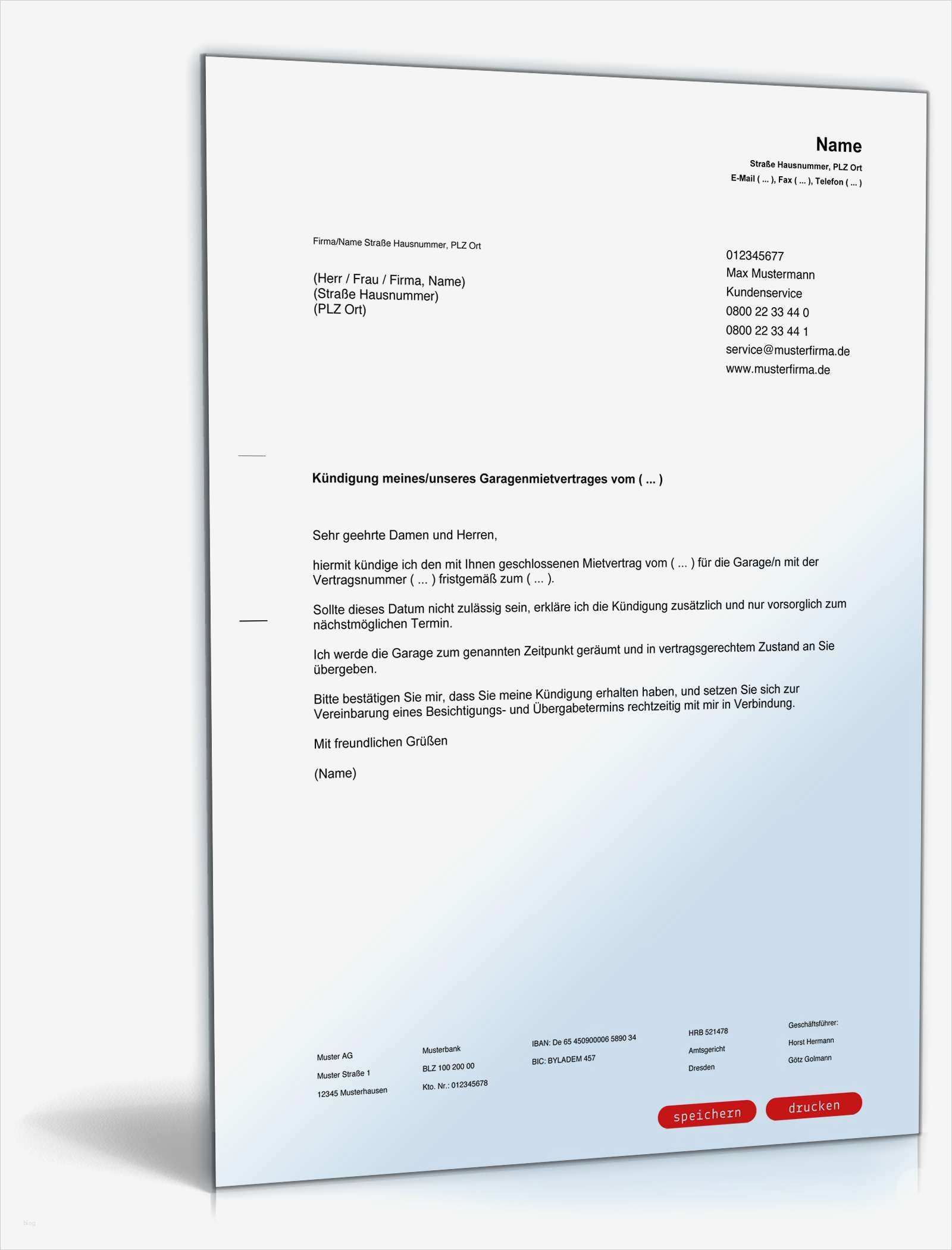 Garage Mietvertrag Vorlage Cool Fristgemäße Kündigung Mietvertrag Garage Durch Mieter