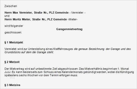 Garage Mietvertrag Vorlage Inspiration Vorlage Mietvertrag Für Garage Download – Giga