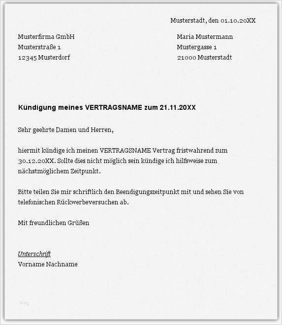 Garantieversicherung Kündigen Vorlage Cool Bild Eines Kündigungsschreibens