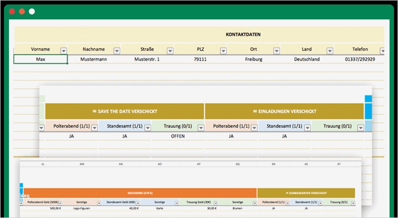 Gästeliste Excel Vorlage Cool Gästeliste Vorlage Für Deine Hochzeit Kostenloser Download