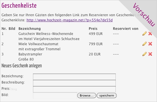 Hochzeit Magazin Planungstools