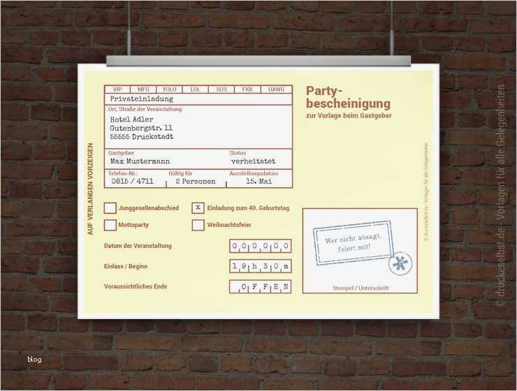 Geburtstagseinladung Pdf Vorlage Kostenlos Schön Drucke Selbst Witzige Einladung Für Geburtstag