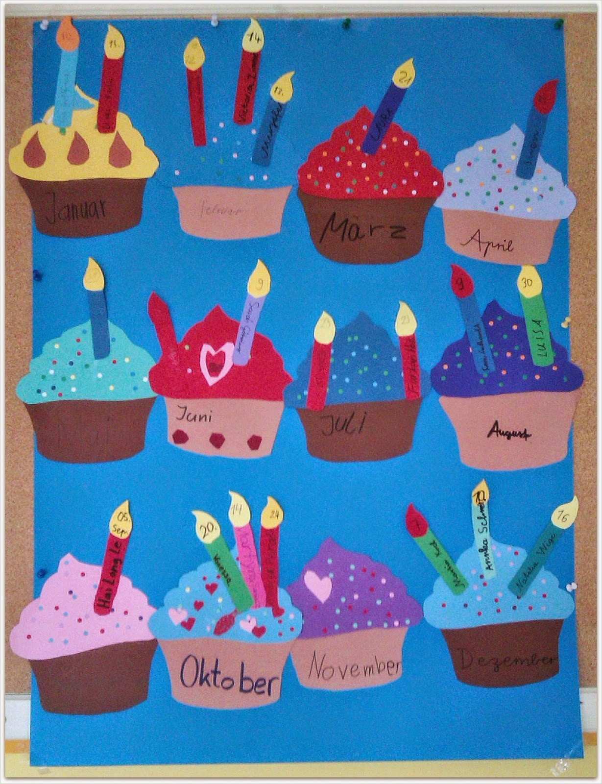 Geburtstagskalender Basteln Grundschule Vorlagen Cool Kurz Nach Acht Ein Cupcake Zum Geburtstag