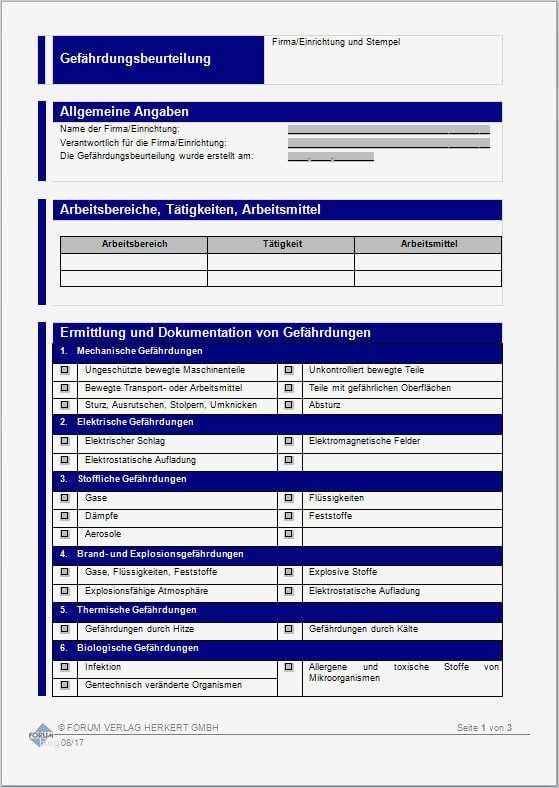 Gefährdungsbeurteilung Dokumentation Vorlage Wunderbar Med Online