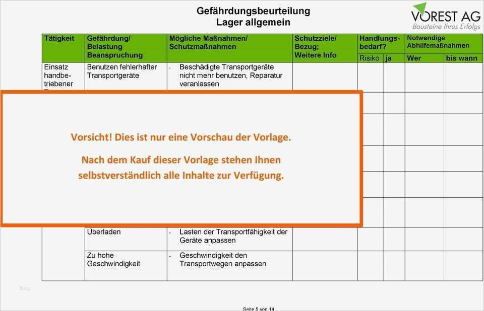 Gefährdungsbeurteilung Nach 6 Gefstoffv Vorlage Elegant Vorschau Pdf Gefährdungsbeurteilung Lager Allgemein Pdf