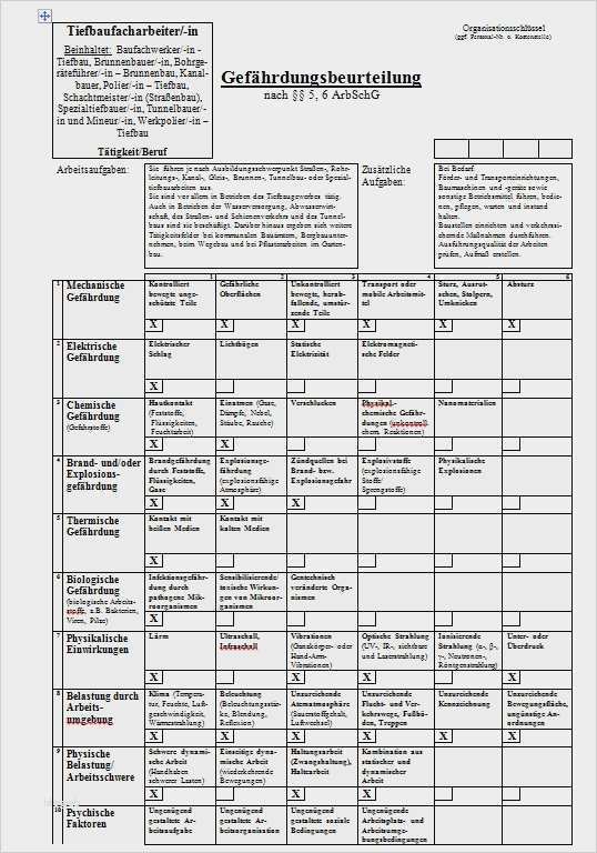 Gefährdungsbeurteilung Vorlage Bg Rci Hübsch Bg Gefährdungsbeurteilung Vorlage Neu