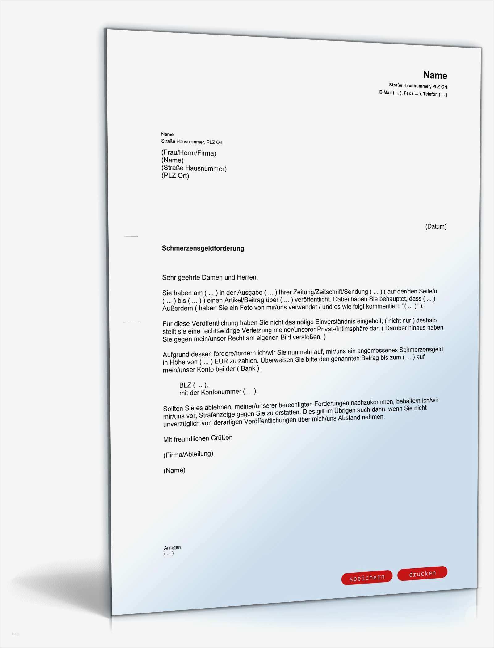 Gegendarstellung Muster Vorlage Zum Download Elegant forderung Von Schmerzensgeld Muster Vorlage Zum Download