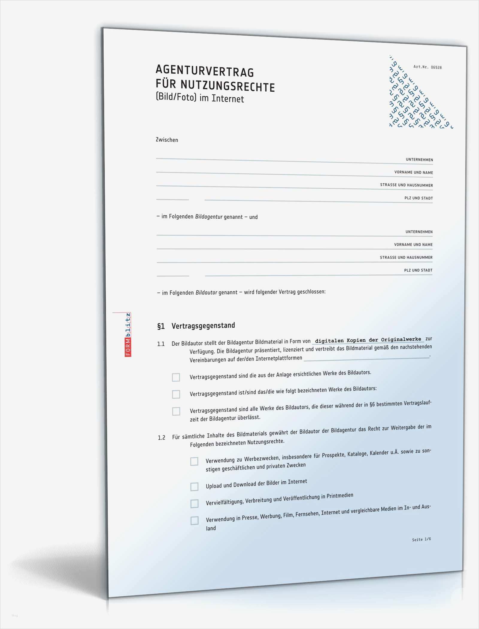 Gegendarstellung Muster Vorlage Zum Download Gut Agenturvertrag Nutzungsrechte Bild Im Internet