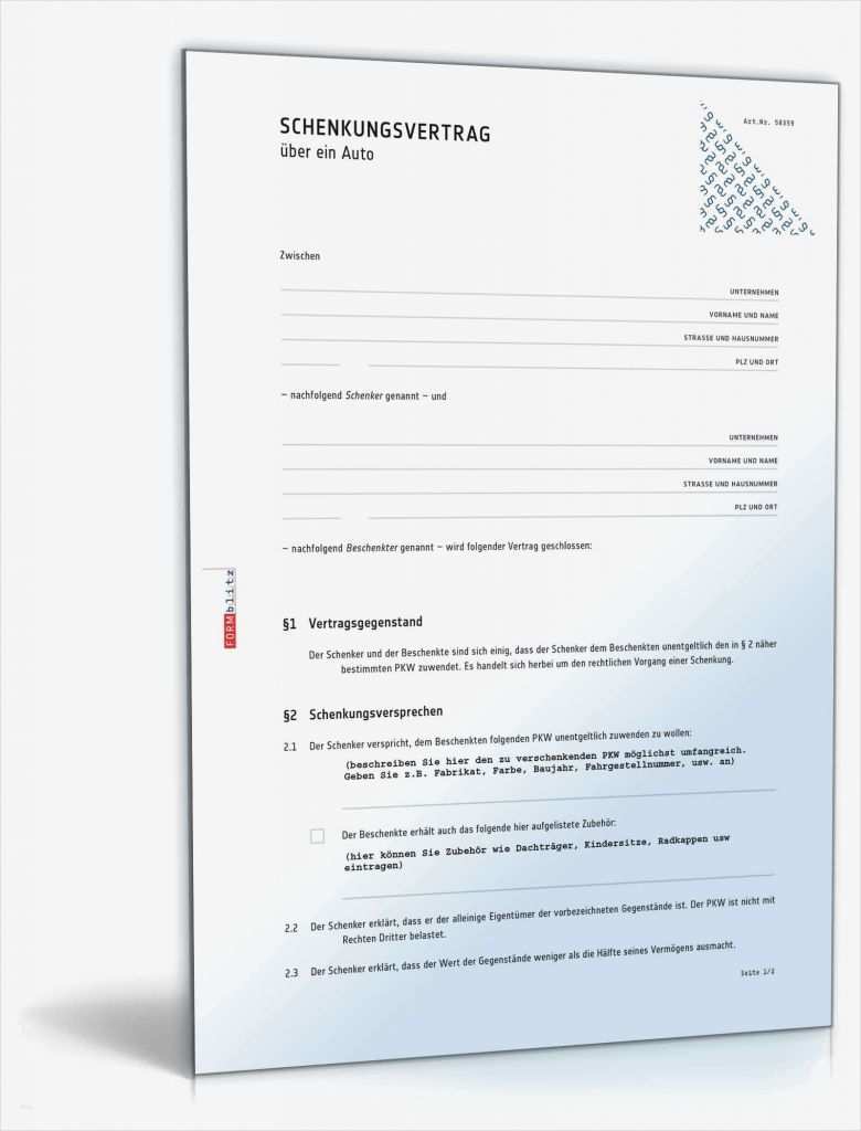 59 Beste Geld Leihen Schriftlich Festhalten Vorlage Abbildung 9 Geld Leihen Schriftlich Festhalten Vorlage Großartig Schenkungsvertrag über Ein Auto