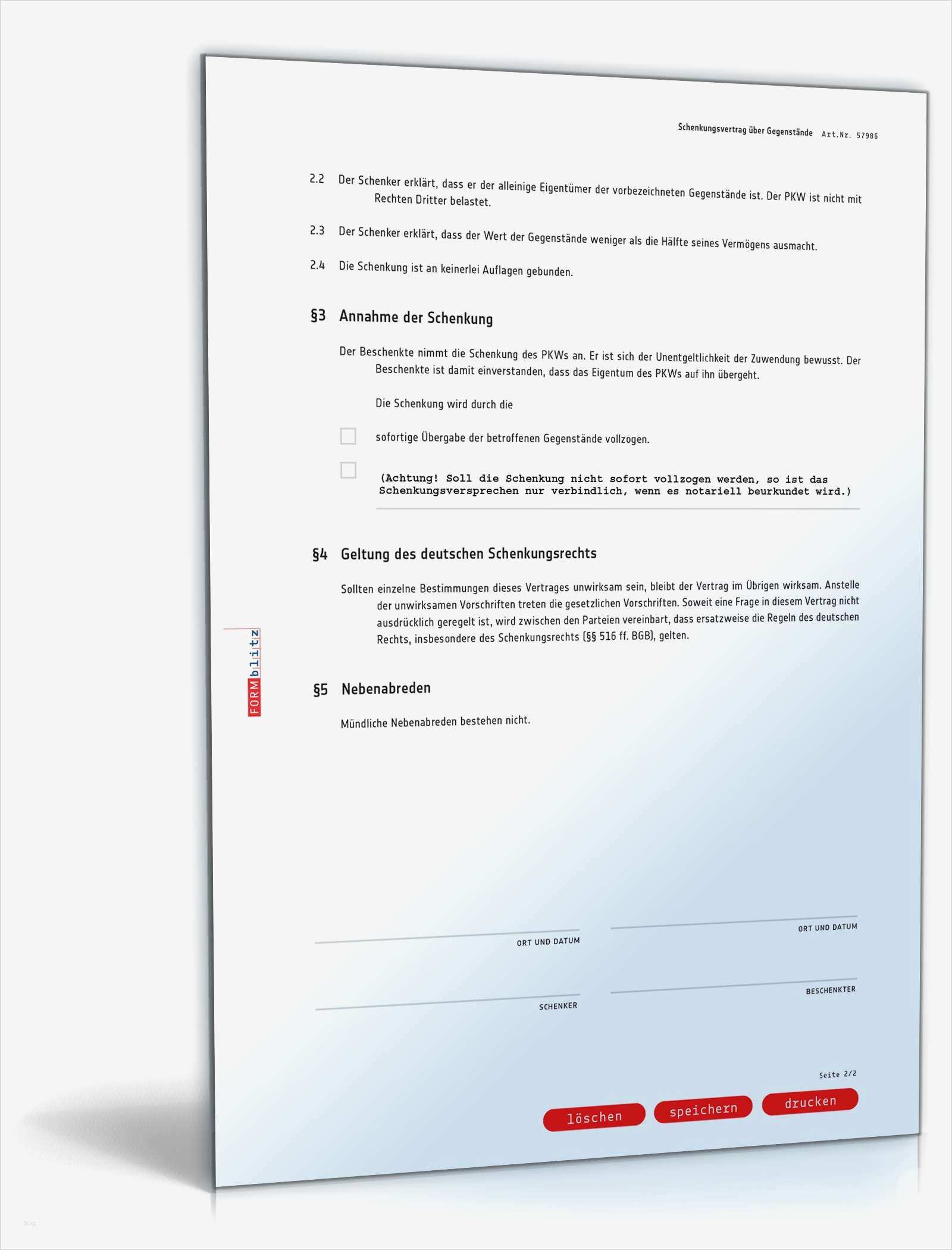 Geld Leihen Schriftlich Festhalten Vorlage Hübsch Schenkungsvertrag Auto Muster Als Pdf & Doc Zum Download