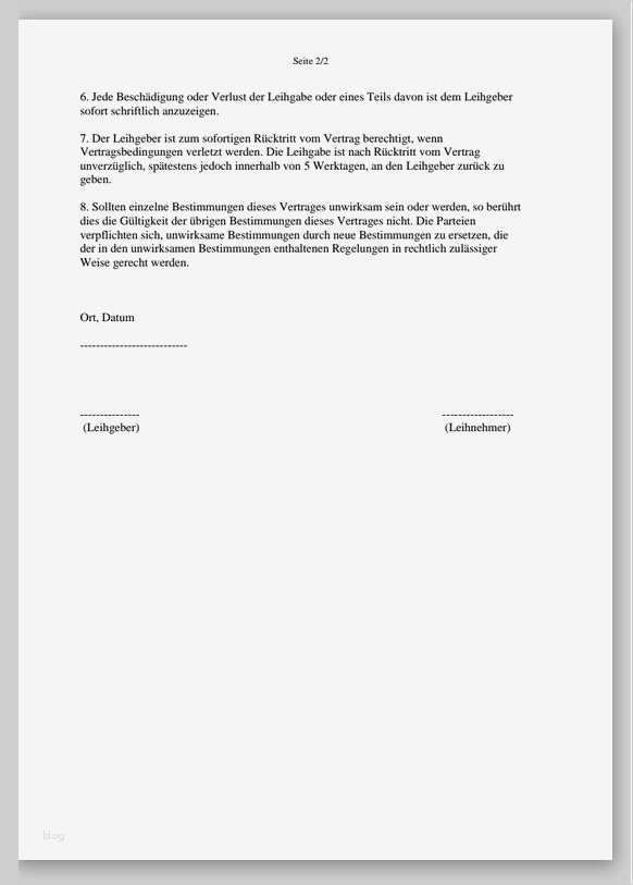 Geld Leihen Von Privat Vertrag Vorlage Gut Einfacher Leihvertrag Muster