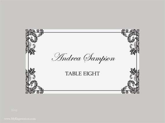 Gelübde Hochzeit Vorlage Cool Hochzeit Tischkarten Vorlage Gefaltet Schwarze Damast