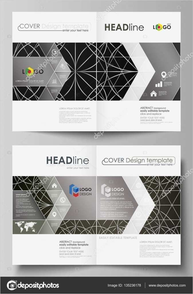 Geometrische ornamente Vorlagen Erstaunlich Business Vorlagen Für Bi Falten Broschüre Flyer