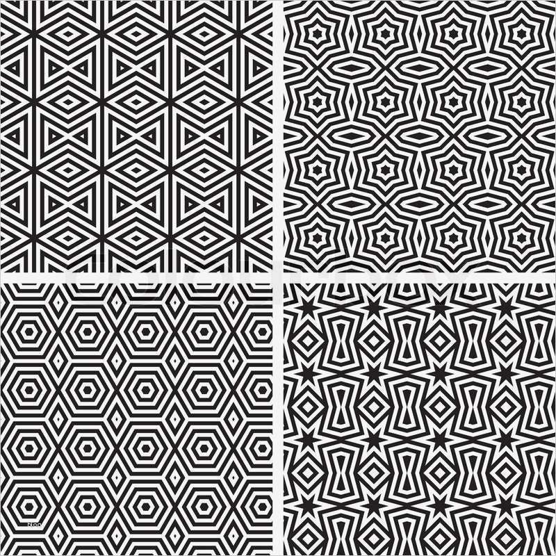 Geometrische ornamente Vorlagen Schön Geometrische ornamente Pattern Set Stock Vektor